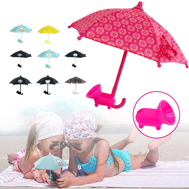 Niedlicher Handyhalter mit Sonnenschirm
