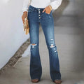 Distressed-Jeans mit fünf Knöpfen