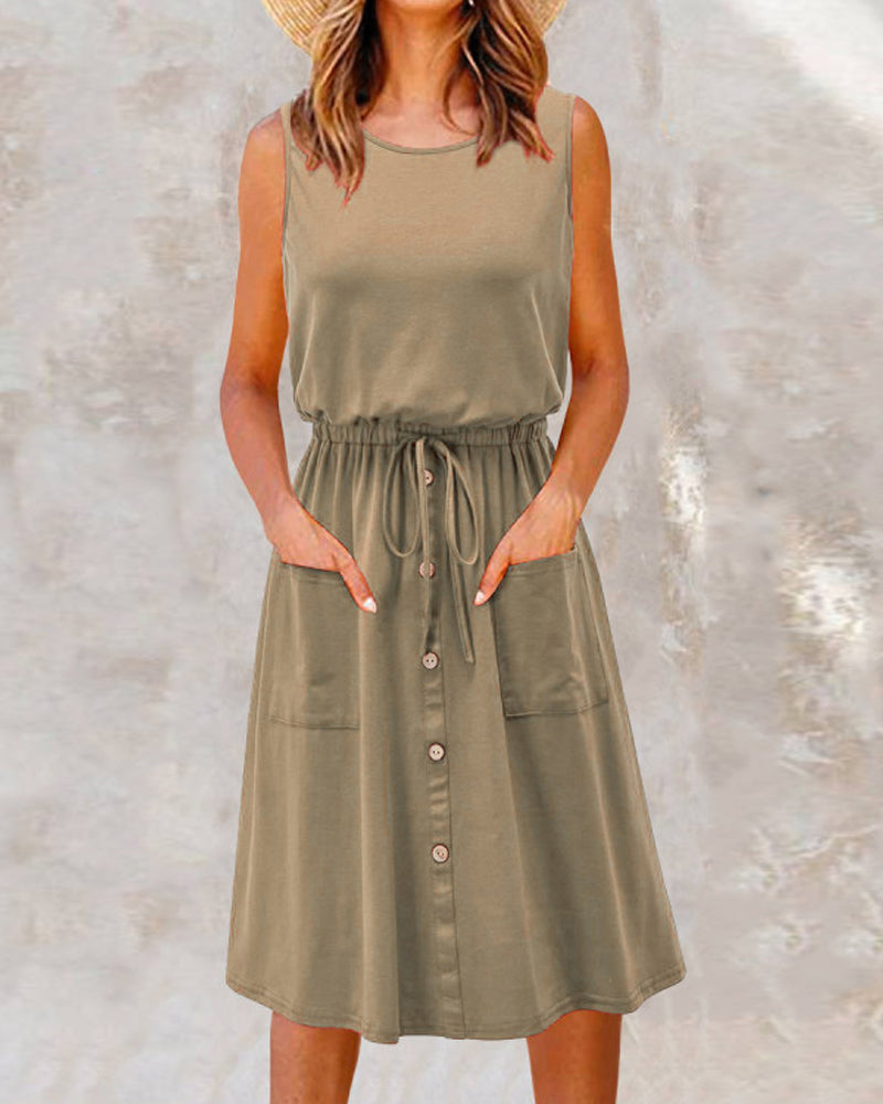 Modisches ärmelloses Kleid