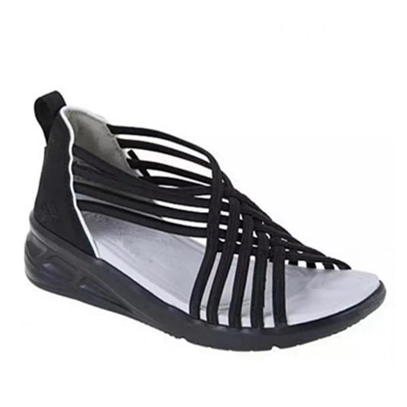 Sportliche geflochtene Fischmaul-Sandalen für Damen