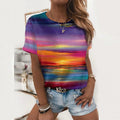Lässiges 3D-gedrucktes Malerei-T-Shirt für Damen