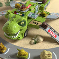 Neues Spielzeugset "Dinosaurier-Transforming-Engineering-LKW-Strecke"