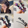 Seitliche Haarspange mit drei Blumen