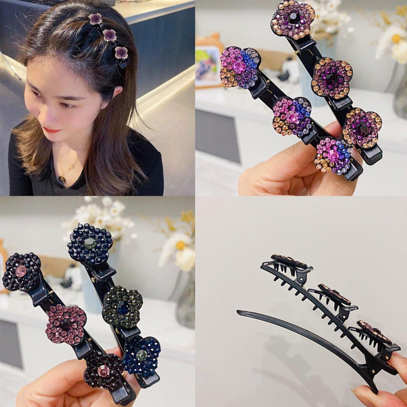 Seitliche Haarspange mit drei Blumen