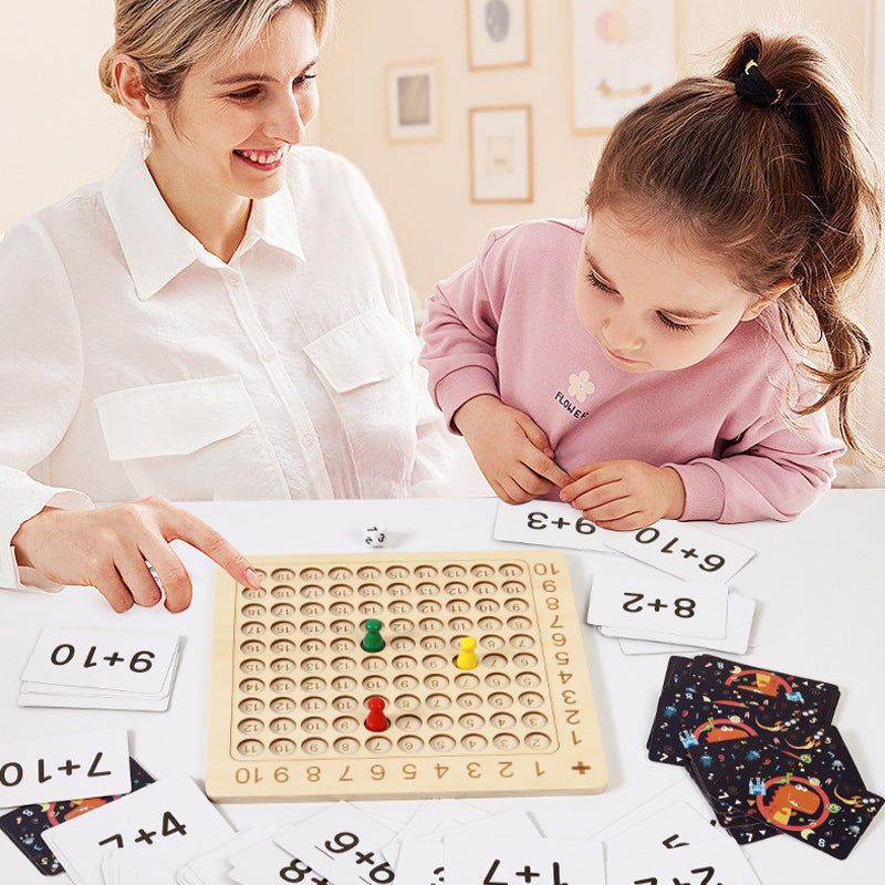 Montessori-Multiplikationsbrettspiel aus Holz