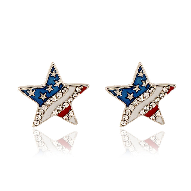 Amerikanische Stern-Ohrstecker