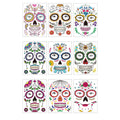 Halloween Wasserfester Tattoo Aufkleber-Gruseliges Halloween-Set