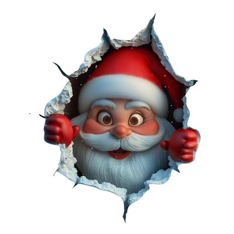 Wandaufkleber-Set Weihnachtsmann