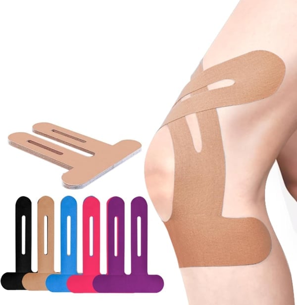Vorgeschnittenes Kinesiologie-Tape für Knie, 10 Stück