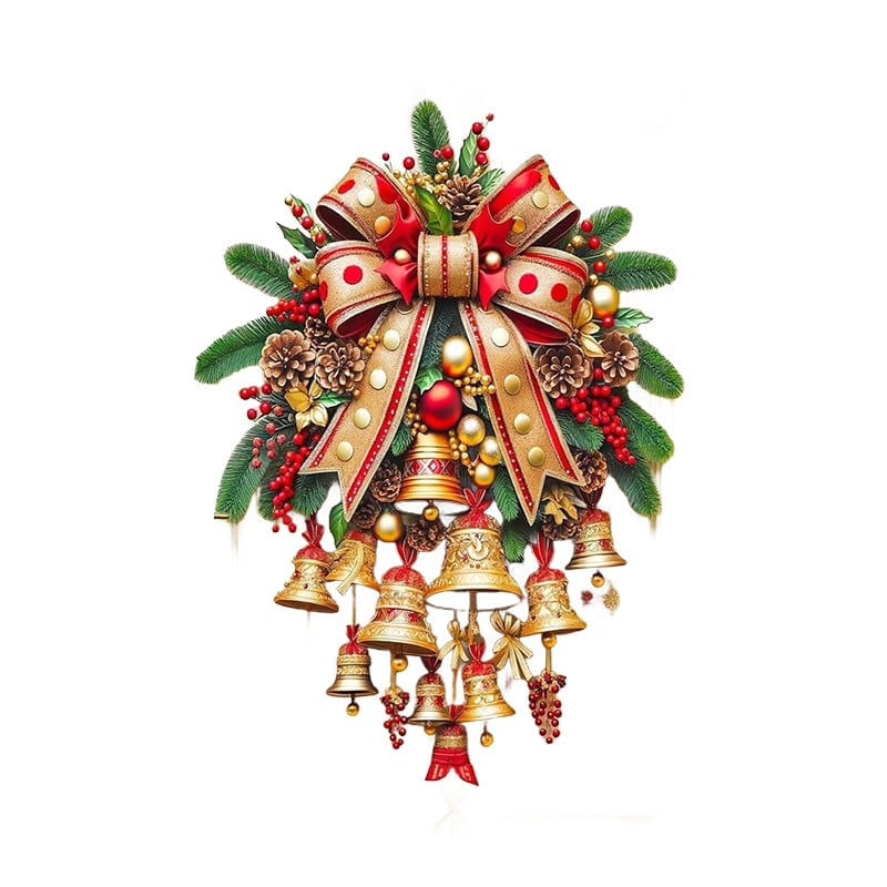 TĂĽrvorhang mit Weihnachtsglocke