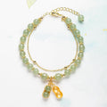 Doppelkette-Armband aus natürlicher Jade