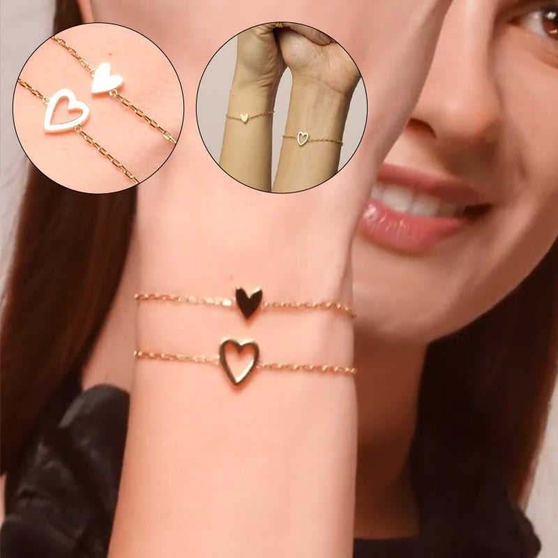 Verstellbare Love-Friendship-Armbänder im Zweier-Pack