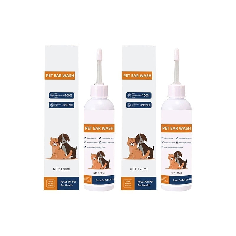Reinigungsflüssigkeit für Haustierohren (für Katzen und Hunde)