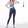 Farbcodierte hoch taillierte Bauch-Yoga-Kleidung