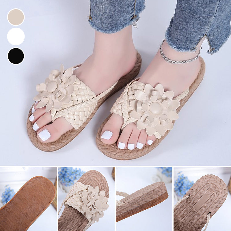 Strand-Flip-Flops mit Blumenmuster