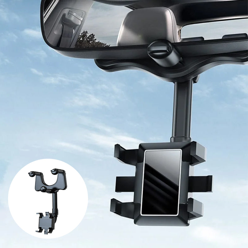 Multifunktionaler, um 360 Grad drehbarer Auto-Rückspiegel-Telefonhalter