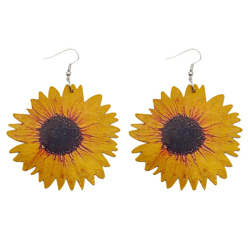 Sonnenblumen-Flaggen-Ohrringe