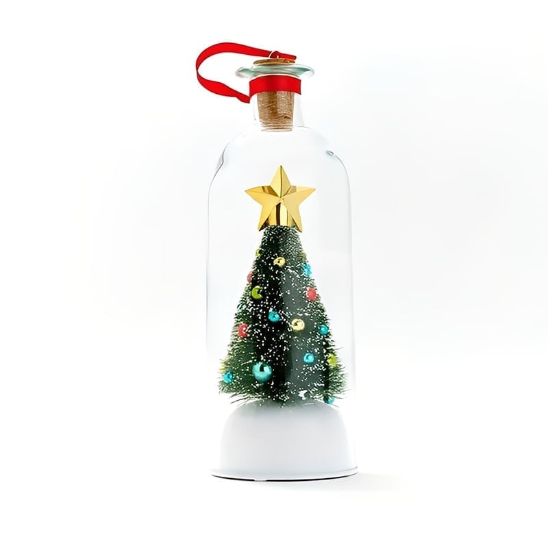 Weihnachtsbaum in einer Flasche