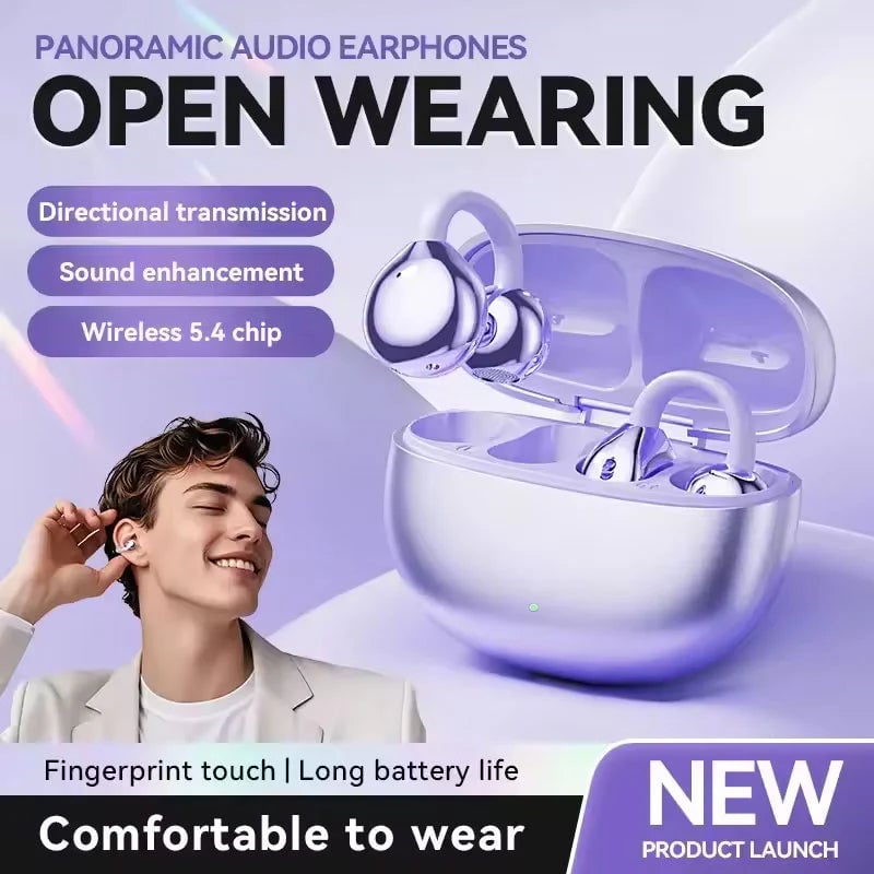 AI Translation Bluetooth-Kopfhörer mit offenem Ohrclip