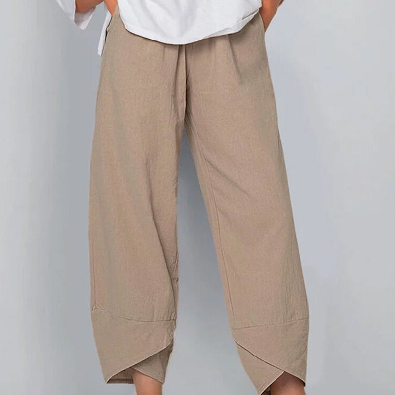 Freizeithose aus Baumwollleinen