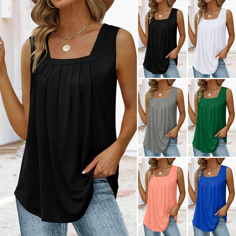 Ärmelloses Tanktop mit quadratischem Ausschnitt