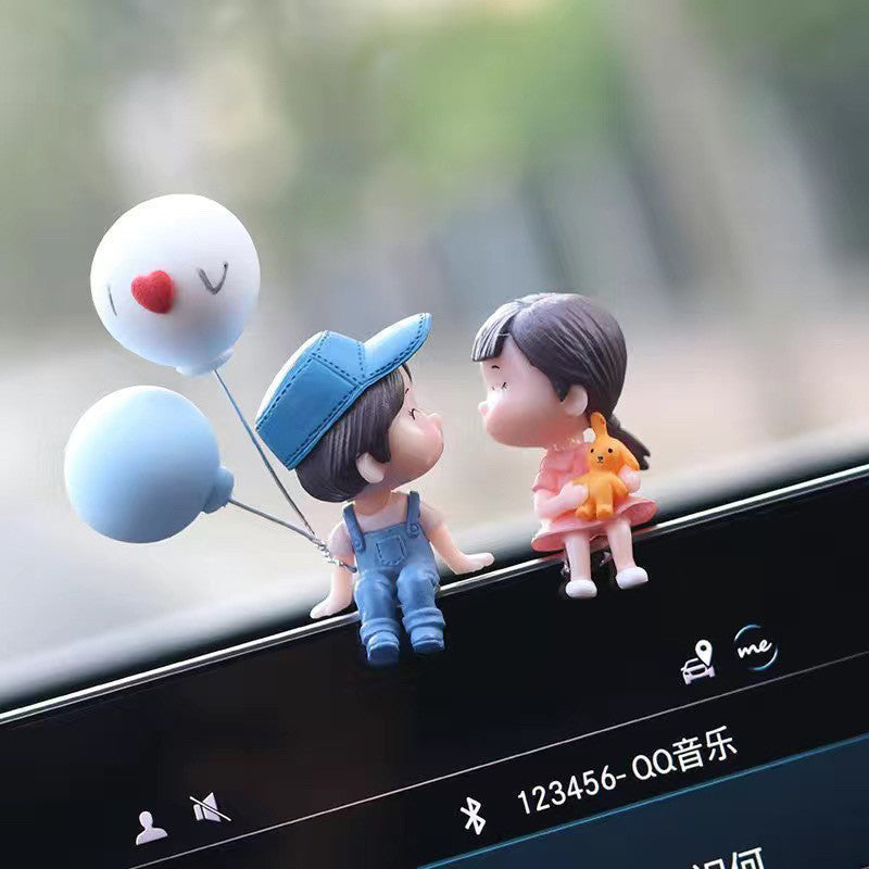 Niedliches Pärchen-Autoornament Zweitbild