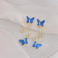 Kristall-Schmetterling-Quasten-Ohrringe