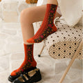 Crew-Socken aus Baumwolle im Vintage-Blumenstil