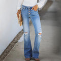 Distressed-Jeans mit fünf Knöpfen