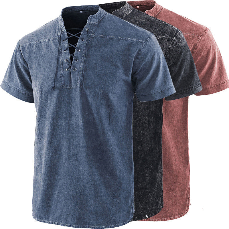 Kurze Ärmel mit Batikmuster für Herren Zweitbild