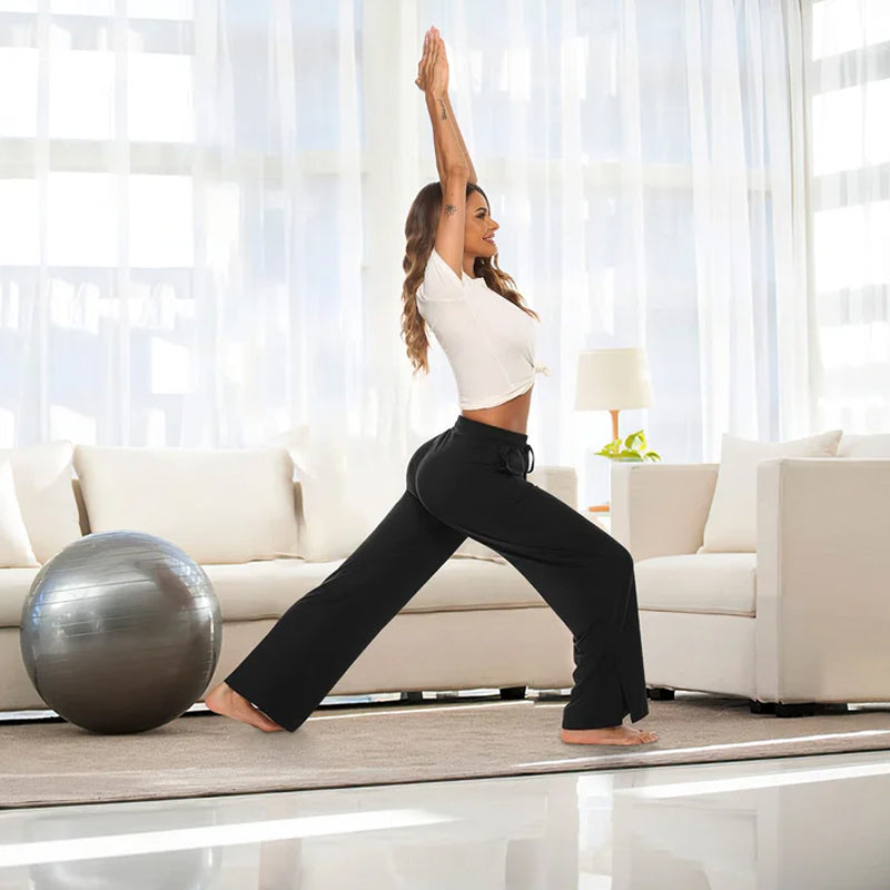 Lockere Yoga-Jogginghose für Damen mit weitem Bein Hauptbild