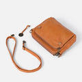 Dreilagige Umhängetasche und Clutch aus Leder