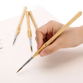 11-teiliges Miniatur-Detailpinsel-Set mit Naturholzgriff