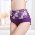 Blumen-Slip mit hohem Bund aus Baumwolle mit Print