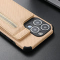 Brieftaschenhülle mit magnetischem Reißverschluss und Kreditkartenhalter für das iPhone