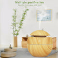 Runder Luftbefeuchter mit Holzmaserung