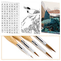 11-teiliges Miniatur-Detailpinsel-Set mit Naturholzgriff