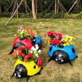 Marienkäfer-Blumentopf aus Metall