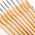11-teiliges Miniatur-Detailpinsel-Set mit Naturholzgriff