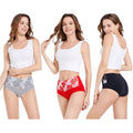 Blumen-Slip mit hohem Bund aus Baumwolle mit Print