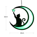 Mond-Schwarze-Katzen-Dekorationen