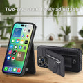 Brieftaschenhülle mit magnetischem Reißverschluss und Kreditkartenhalter für das iPhone