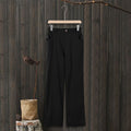 Lässige Damen-Hose aus Baumwollleinen mit hoher Taille