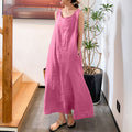 Ärmelloses Sling-Kleid aus Baumwollleinen
