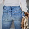 Distressed-Jeans mit fünf Knöpfen