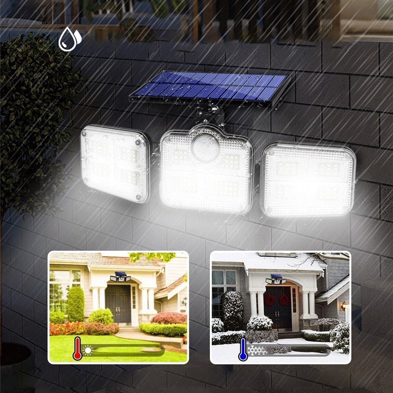 Dreifache LED-Solarwandleuchte Zweitbild