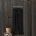 Lässige Damen-Hose aus Baumwollleinen mit hoher Taille
