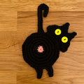 Niedliche gestrickte Kätzchen-Hintern-Untersetzer