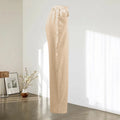 Lässige Damen-Hose aus Baumwollleinen mit hoher Taille