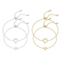 Verstellbare Love-Friendship-Armbänder im Zweier-Pack